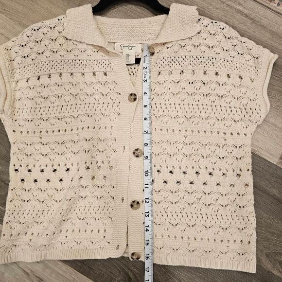 Jessica Simpson knit Button up Shirt size S - Picture 4 of 5